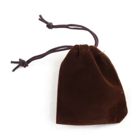 100 pc Rectangle Velvet Pouches, Candy Gift Bags Christmas Party Wedding Favors Bags, Coconut Brown, 23x15cm