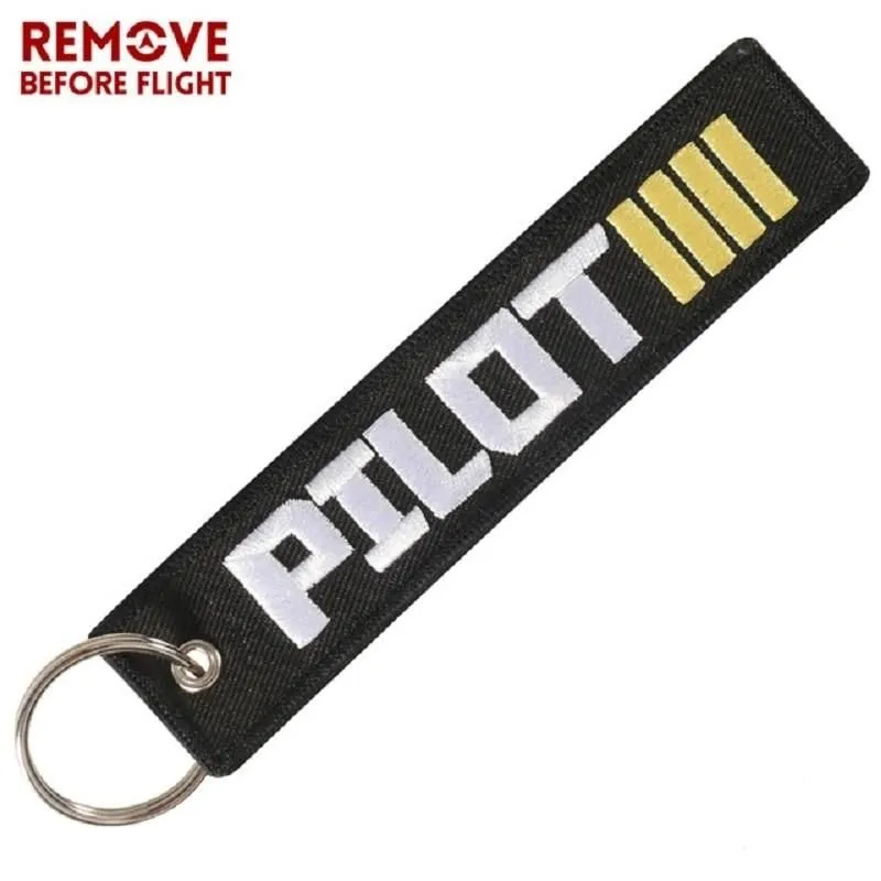 1PC NEW EMBROIDERY PILOT KEYCHAINS