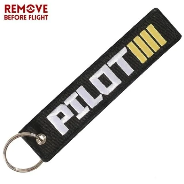 1PC NEW EMBROIDERY PILOT KEYCHAINS