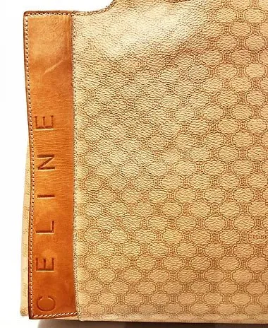 2000s CELINE MACADAM TOTE LOGO BAG