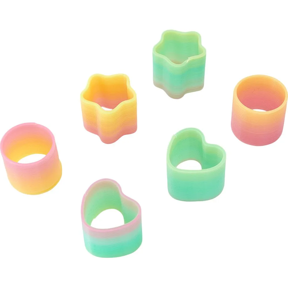 6 Pack Rainbow Spring Toy