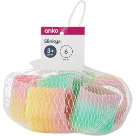 6 Pack Rainbow Spring Toy