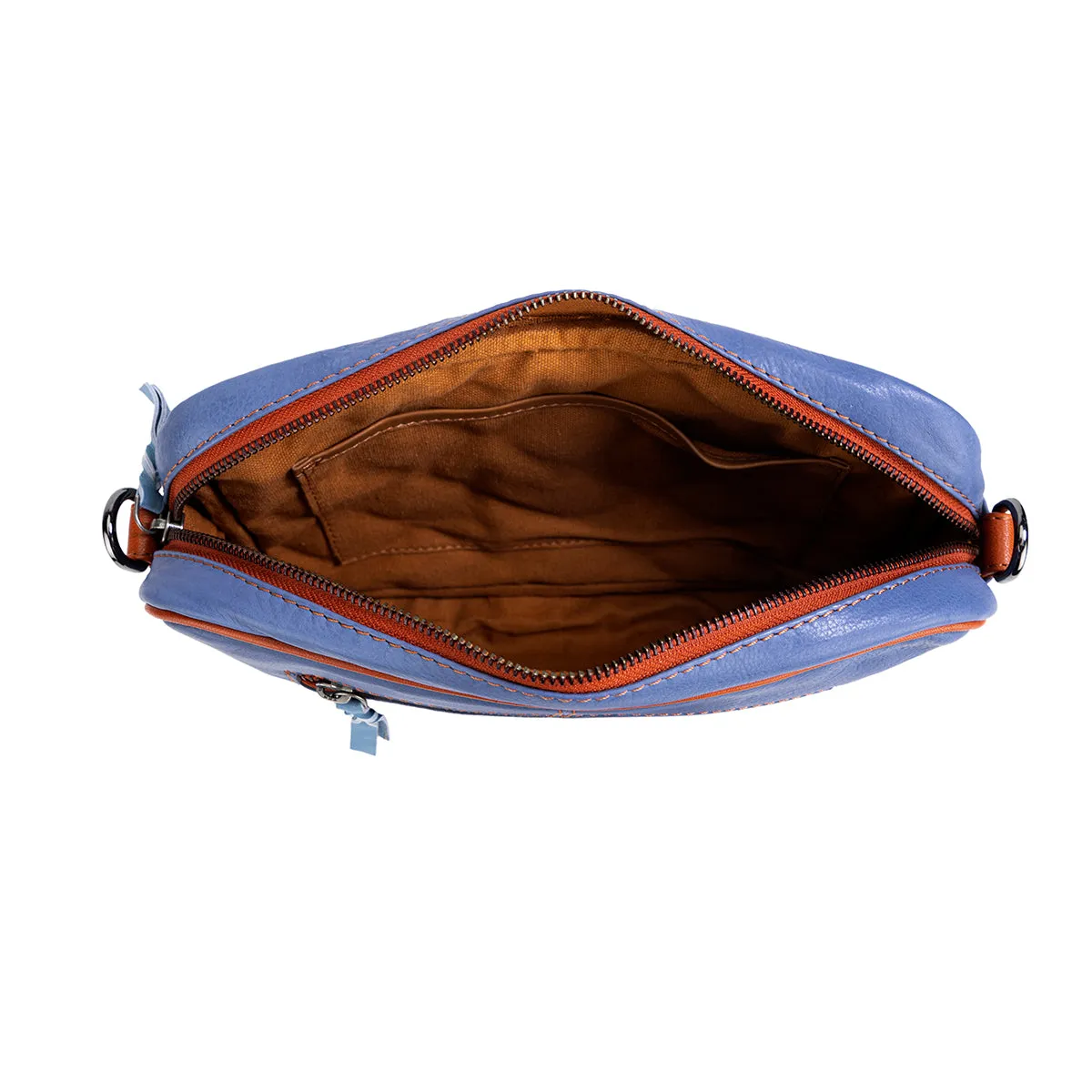 Abelardo Minimilastic Blue Quilted Sling Bag