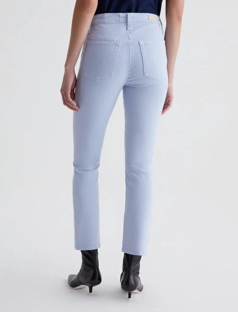 AG Mari Crop High Rise Slim Straight - Blue Whisper