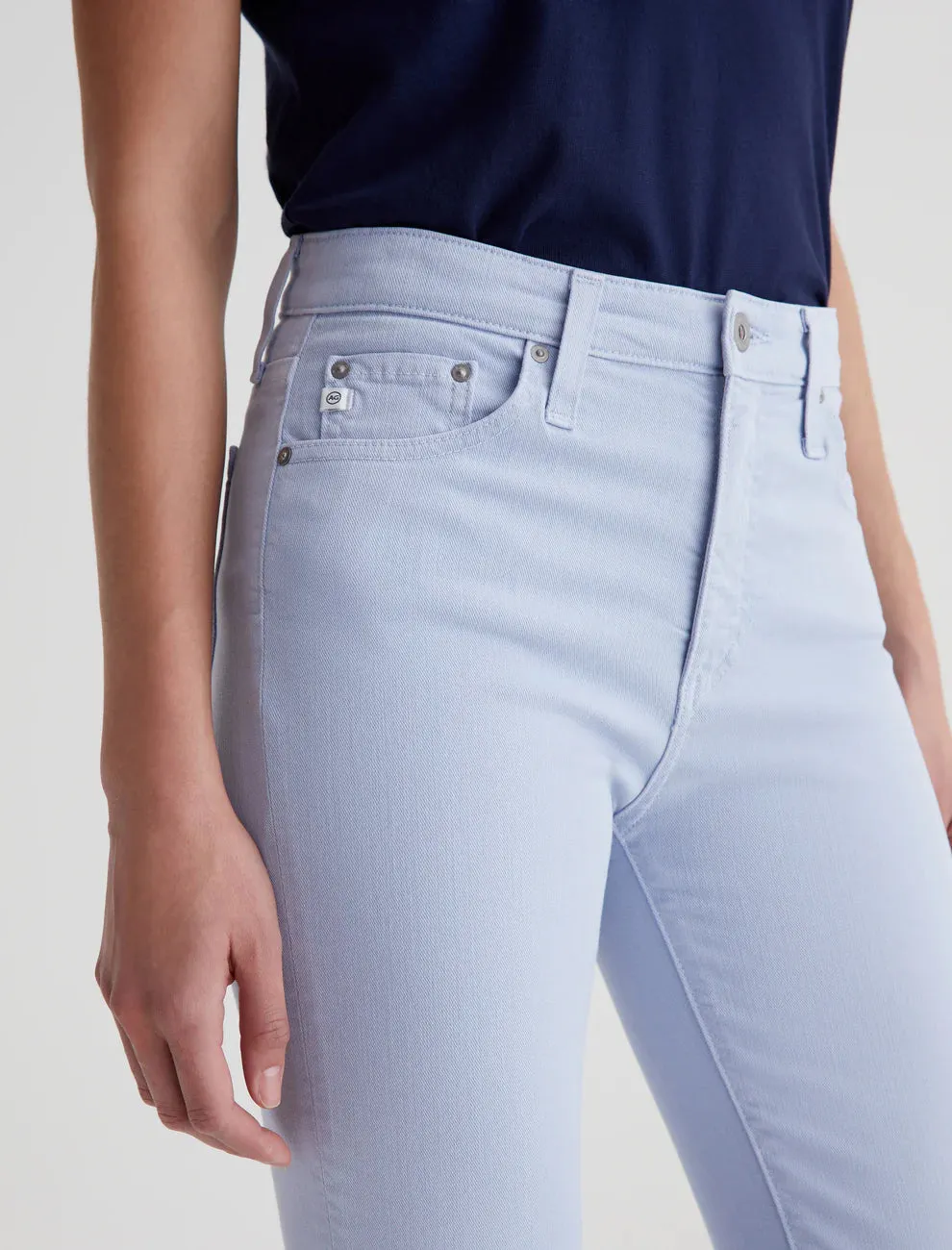AG Mari Crop High Rise Slim Straight - Blue Whisper