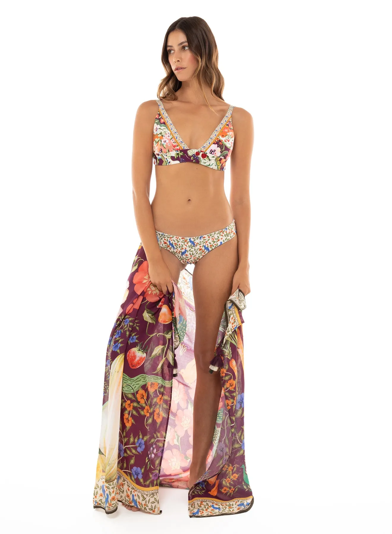 Agua Bendita Marine Seed Sarong Cover Up
