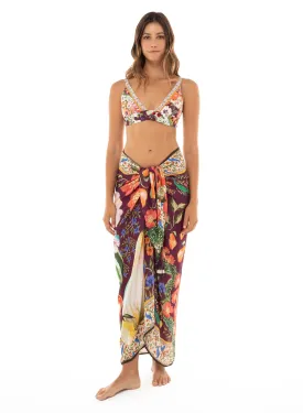 Agua Bendita Marine Seed Sarong Cover Up