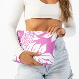 ALOHA Collection Holomua Mid Pouch - White On Orchid