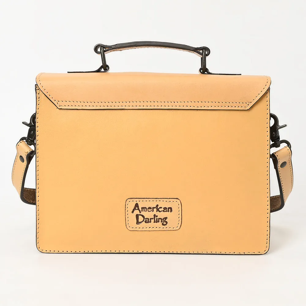 American Darling Adbgz816 Briefcase Hand Tooled Genuine Leather Women Bag Western Handbag Purse