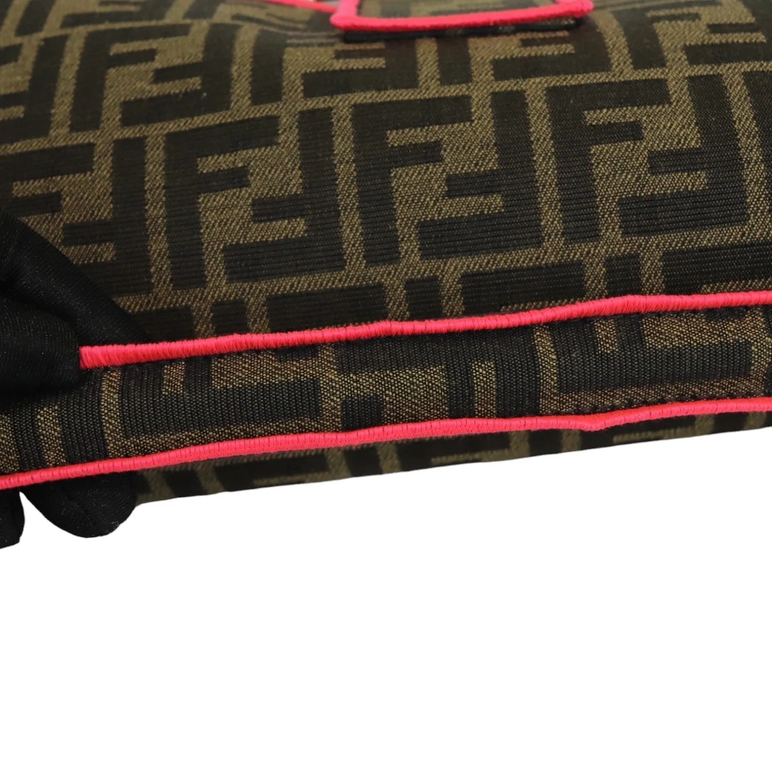 Baguette 1974 Large Fabric Jacquard FF Tobacco Pink GHW