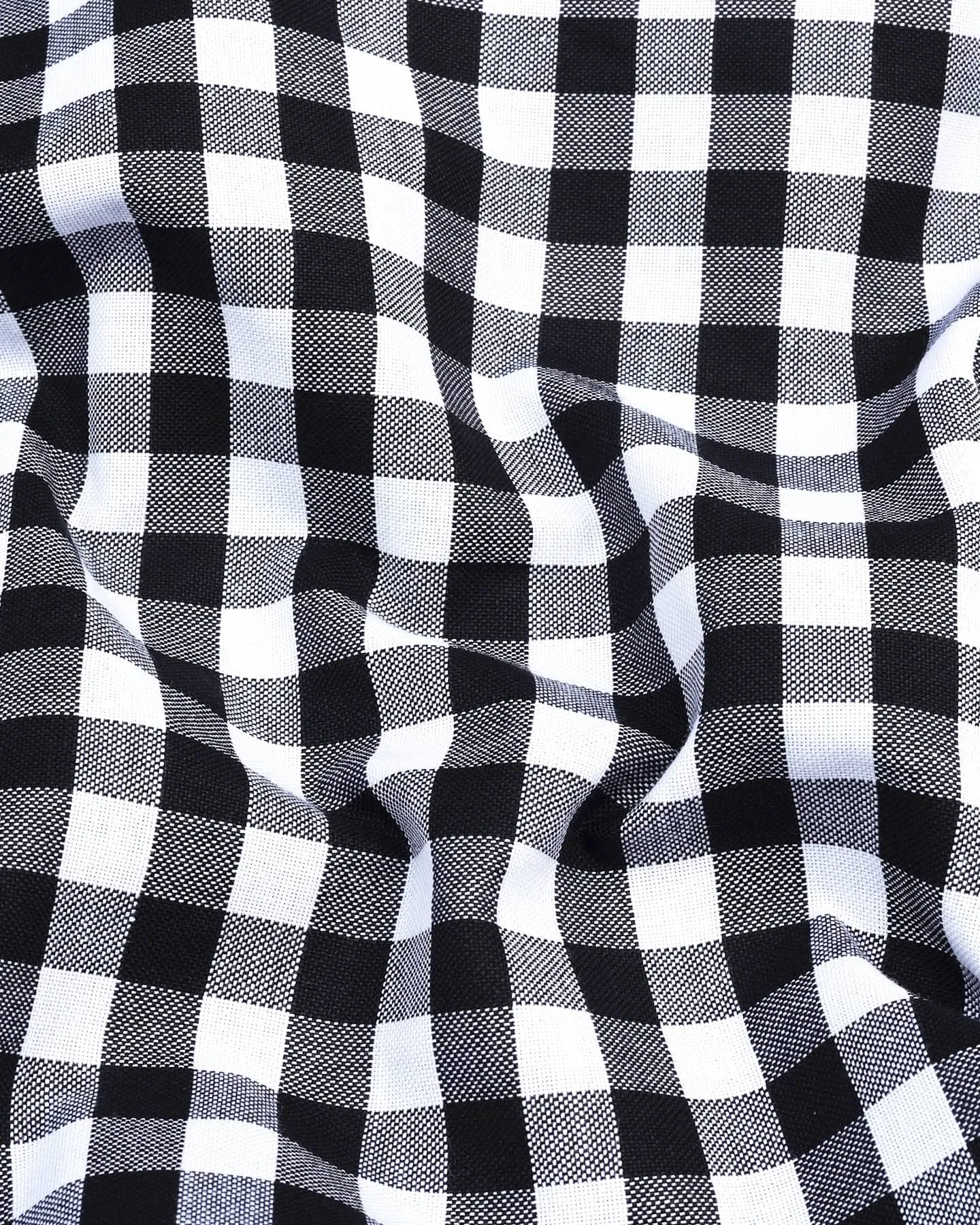Bandon Black With White Check Oxford Cotton Shirt