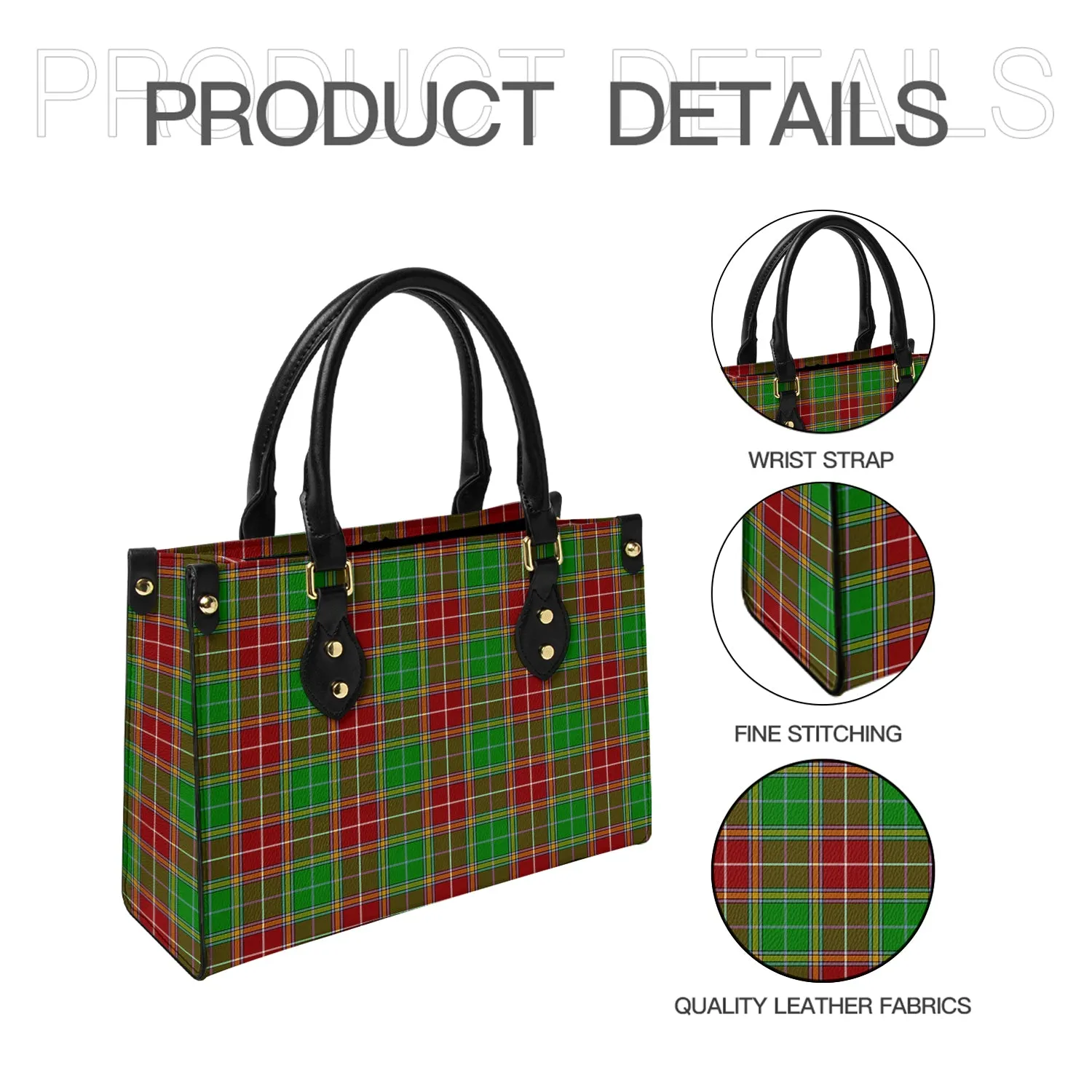 Baxter Modern Tartan Leather Bag