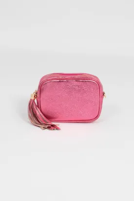 Beau Crossbody Bag - Hot Pink, Metallic