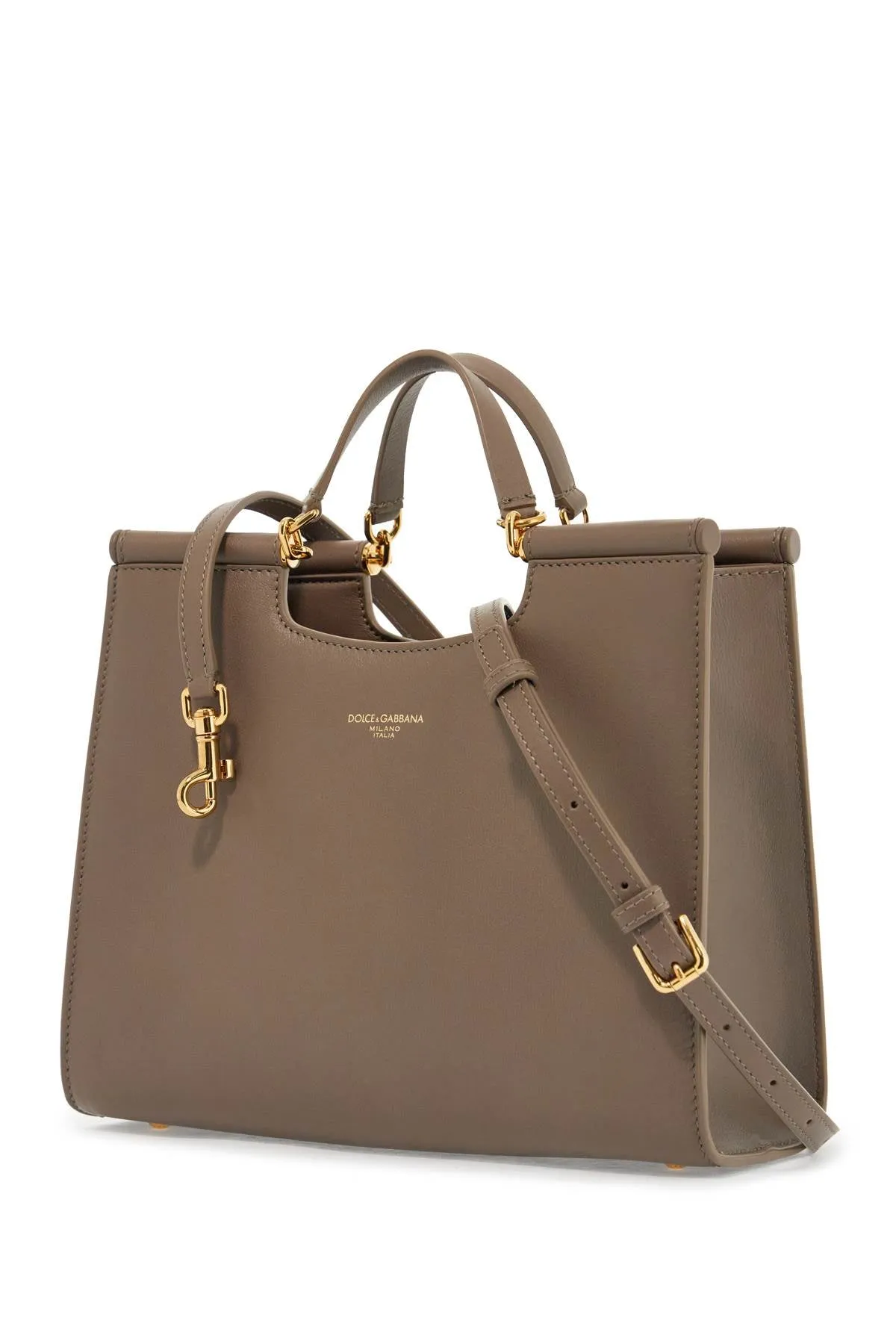 beige calfskin tote bag with adjustable shoulder strap