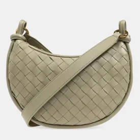 Beige Gemelli Intrecciato Shoulder Bag