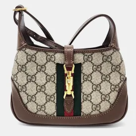 Beige GG Canvas Jackie 1961 Mini Hobo Bag