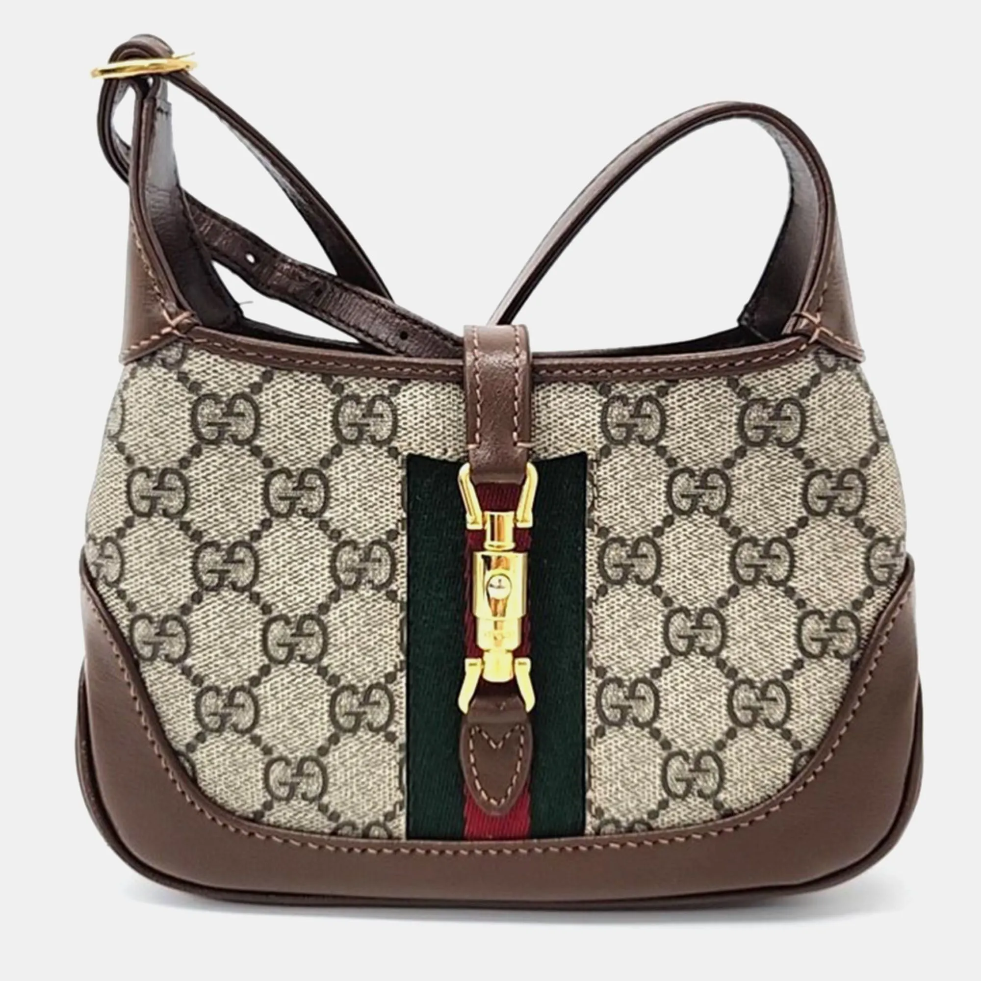 Beige GG Canvas Jackie 1961 Mini Hobo Bag