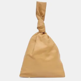 Beige Leather BV Twist Bag