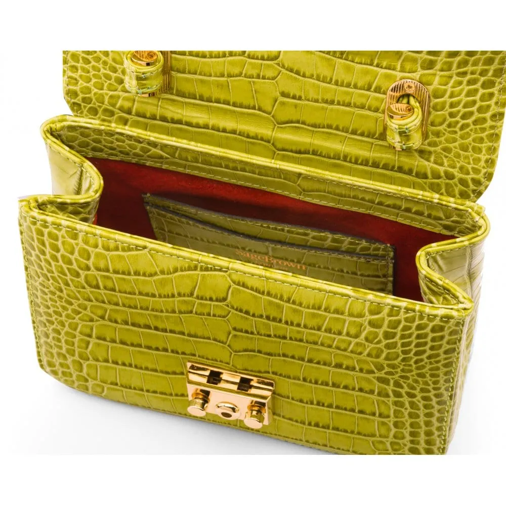 Betty Bag - Lime Green Croc