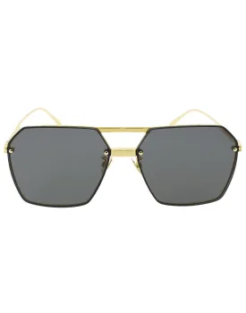 Black and Gold Square Sunglasses