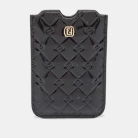 Black Embossed Patent Leather Fendilicious Phone Cover