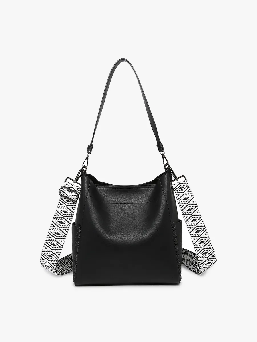 Black Penny 2-in-1 Bucket Bag w/ Guitar Strap