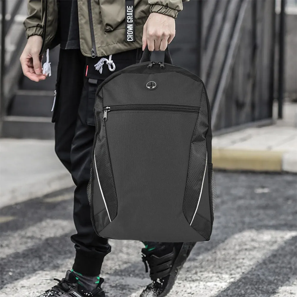 Black Promotional Backpack - Custom Branding | 600D, 19L