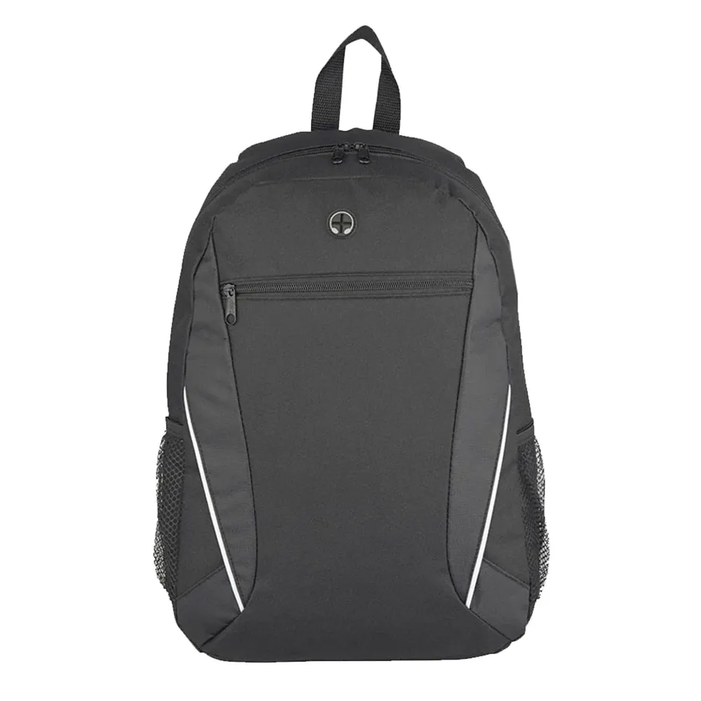 Black Promotional Backpack - Custom Branding | 600D, 19L