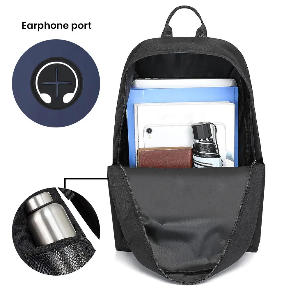 Black Promotional Backpack - Custom Branding | 600D, 19L