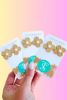 Blooming Gold Flower Studs