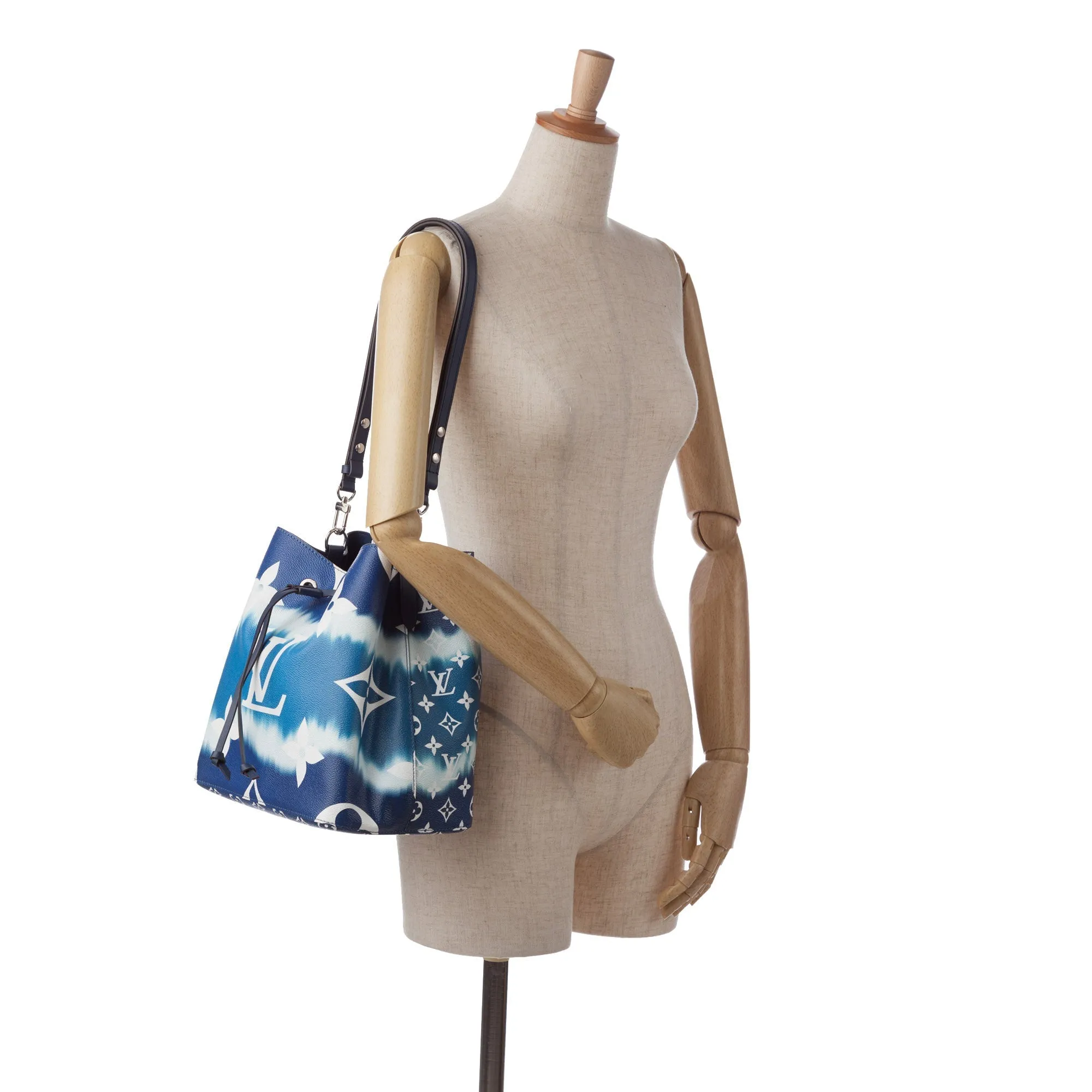 Blue Louis Vuitton Monogram Escale NeoNoe MM Bucket Bag