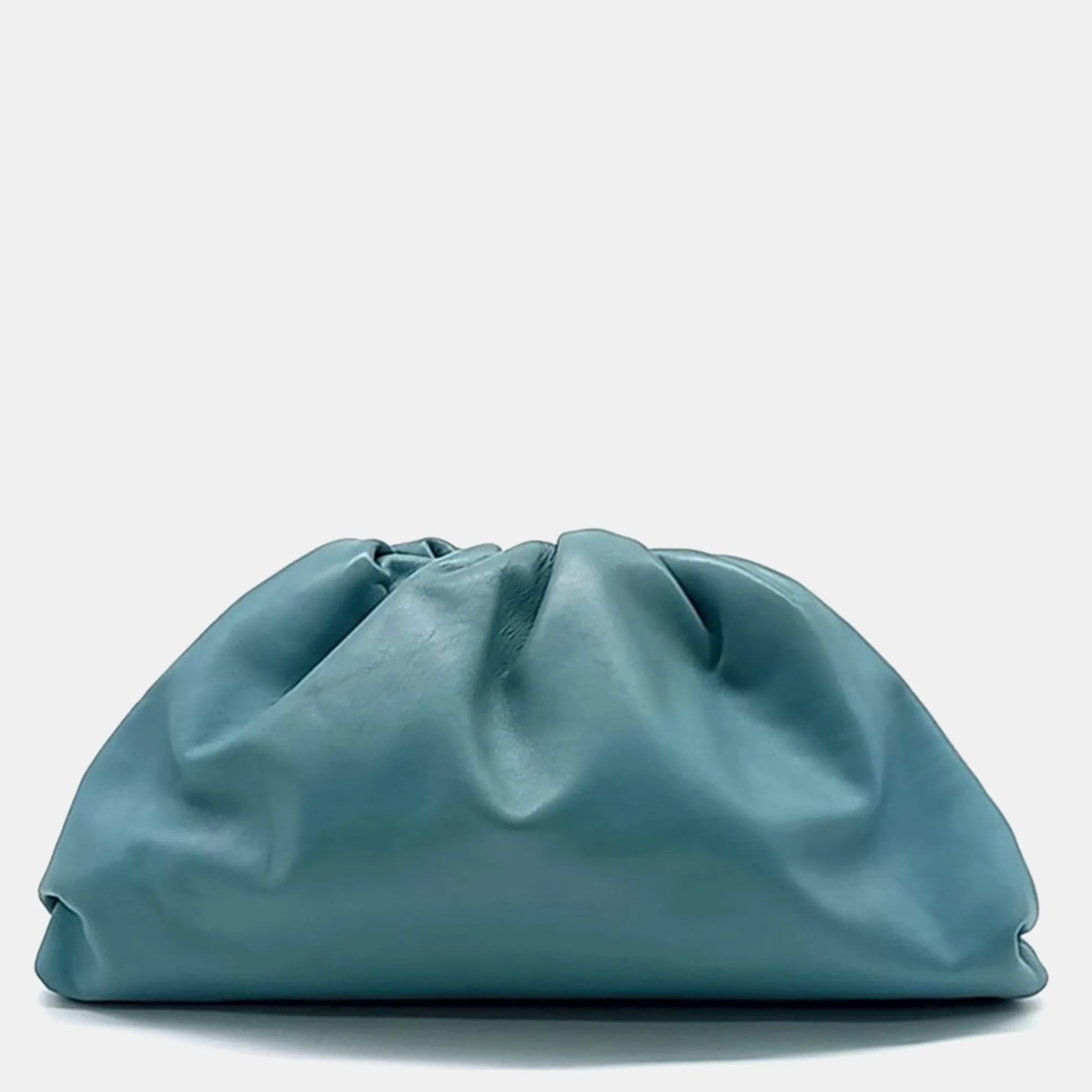 Botteag Veneta Blue Butter Calf Pouch Bag