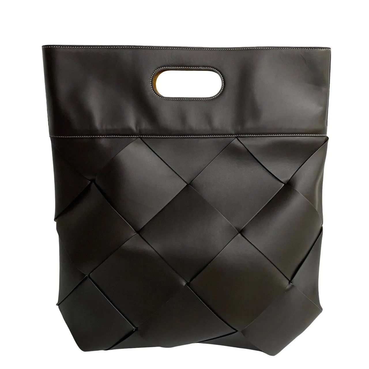Bottega Veneta Leather Canvas Tote Bag
