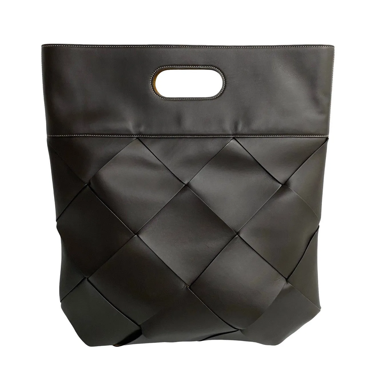 Bottega Veneta Leather Canvas Tote Bag