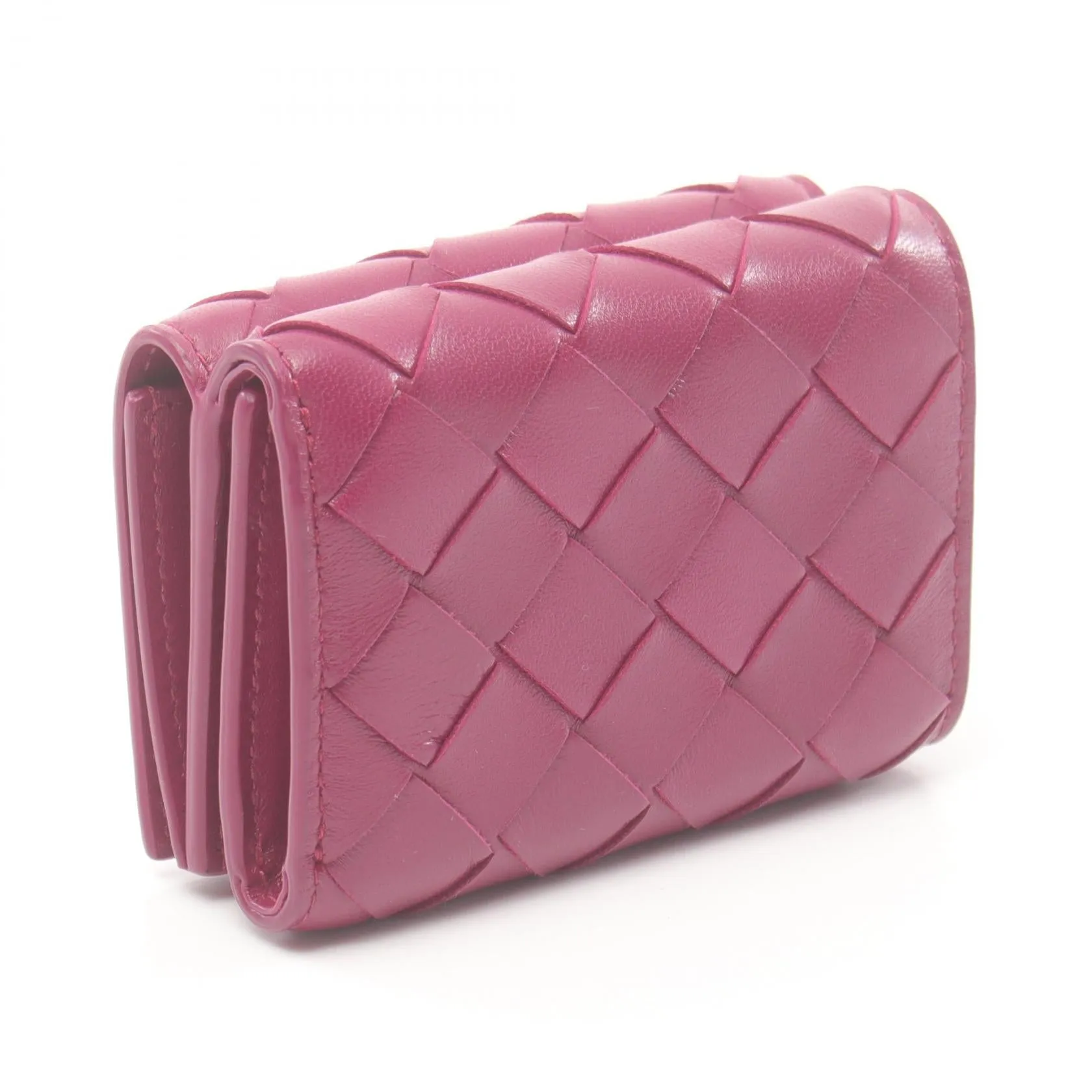 Bottega Veneta Leather Intrecciato Trifold Wallet