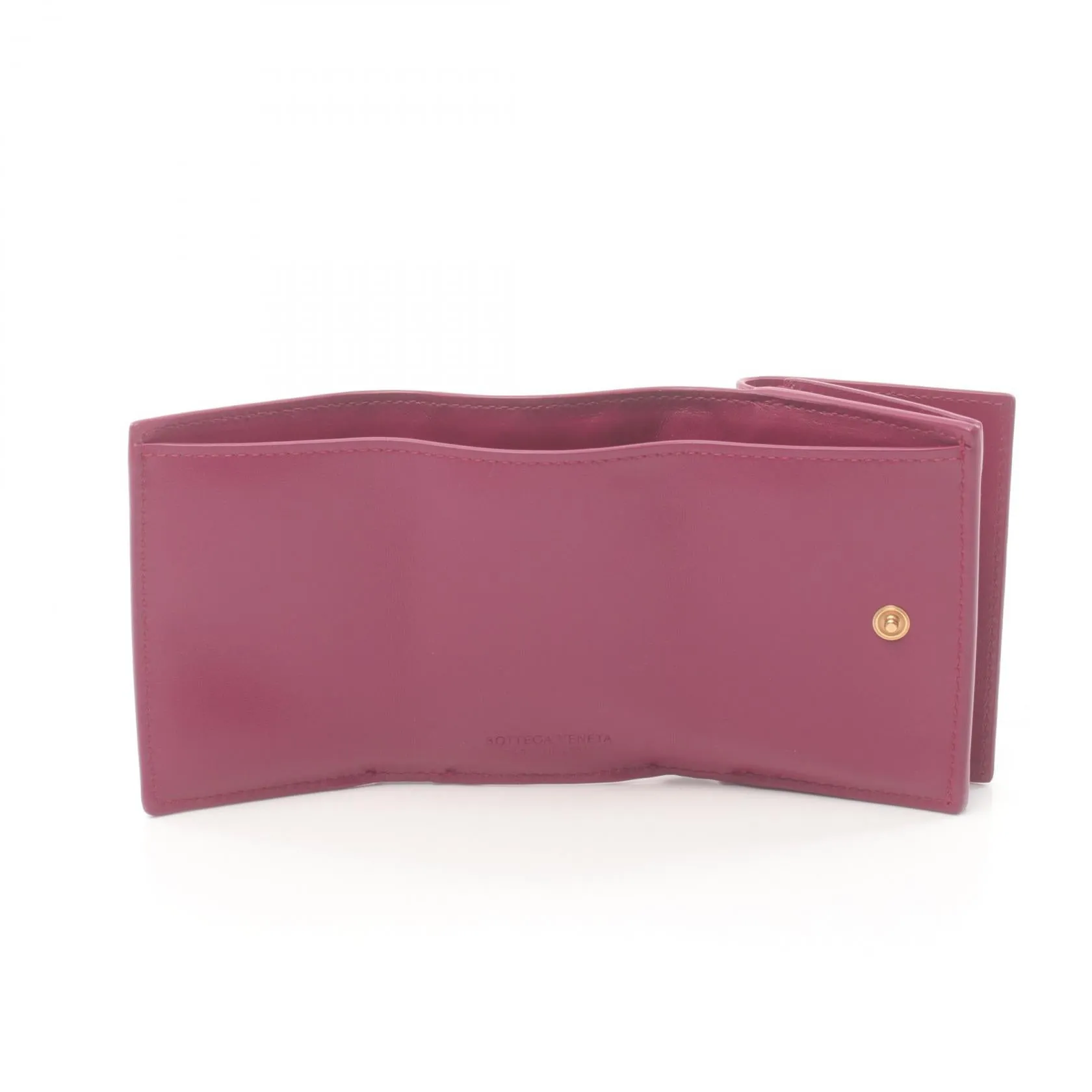Bottega Veneta Leather Intrecciato Trifold Wallet
