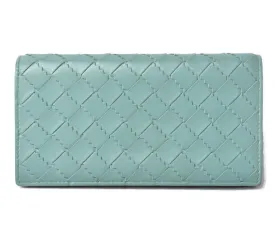 Bottega Veneta Leather Long Wallet Intrecciato