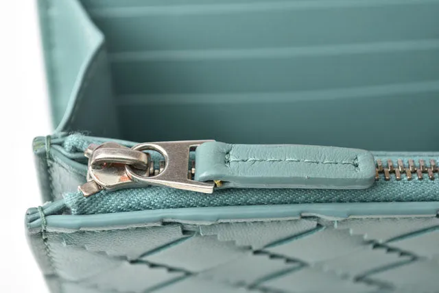 Bottega Veneta Leather Long Wallet Intrecciato