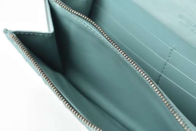 Bottega Veneta Leather Long Wallet Intrecciato