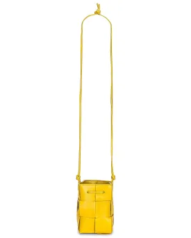 Bottega Veneta Mini Cassette Bucket in Pollen & Gold