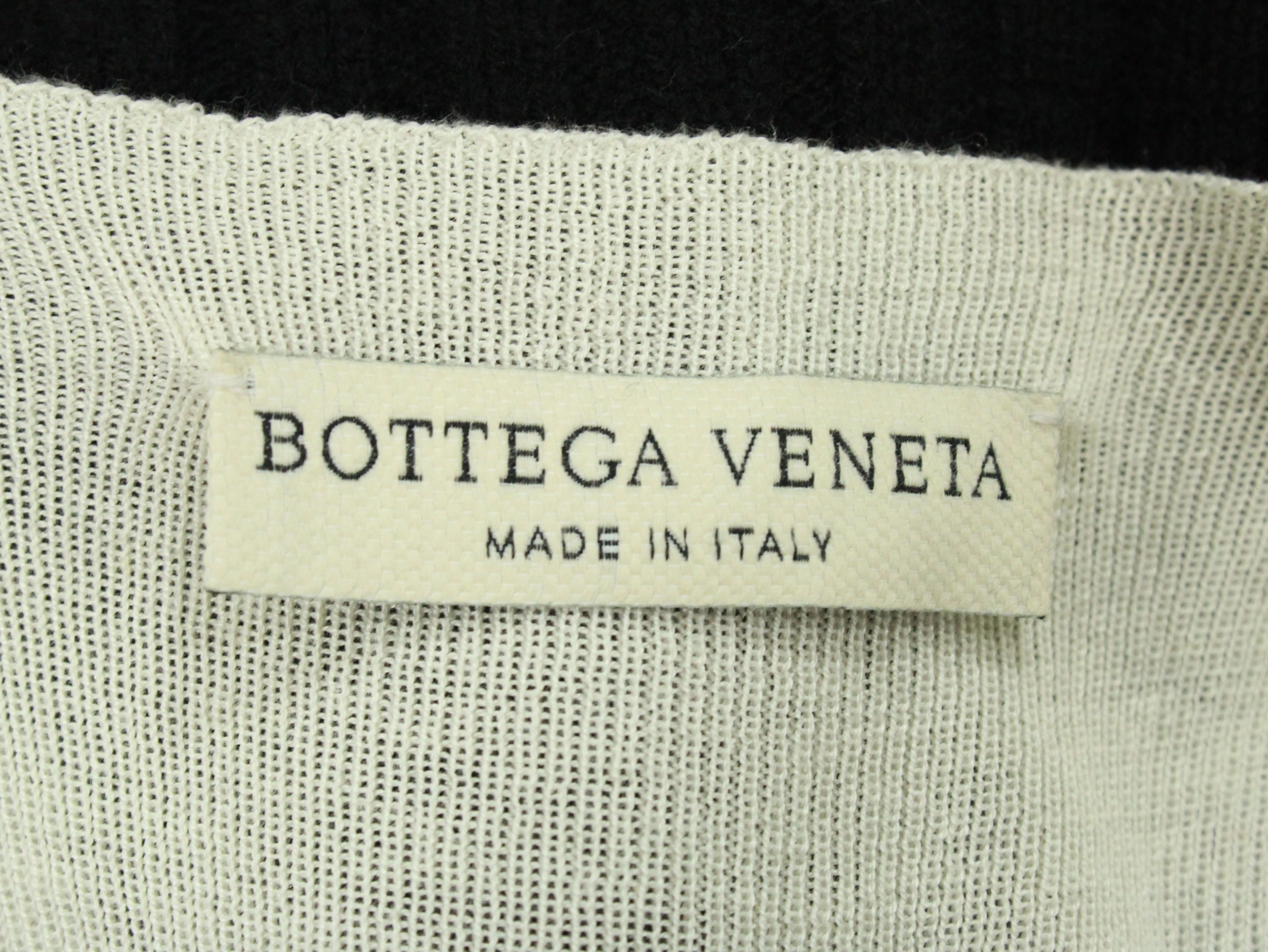 Bottega Veneta Ribbed Tank Vest in Black Cashmere