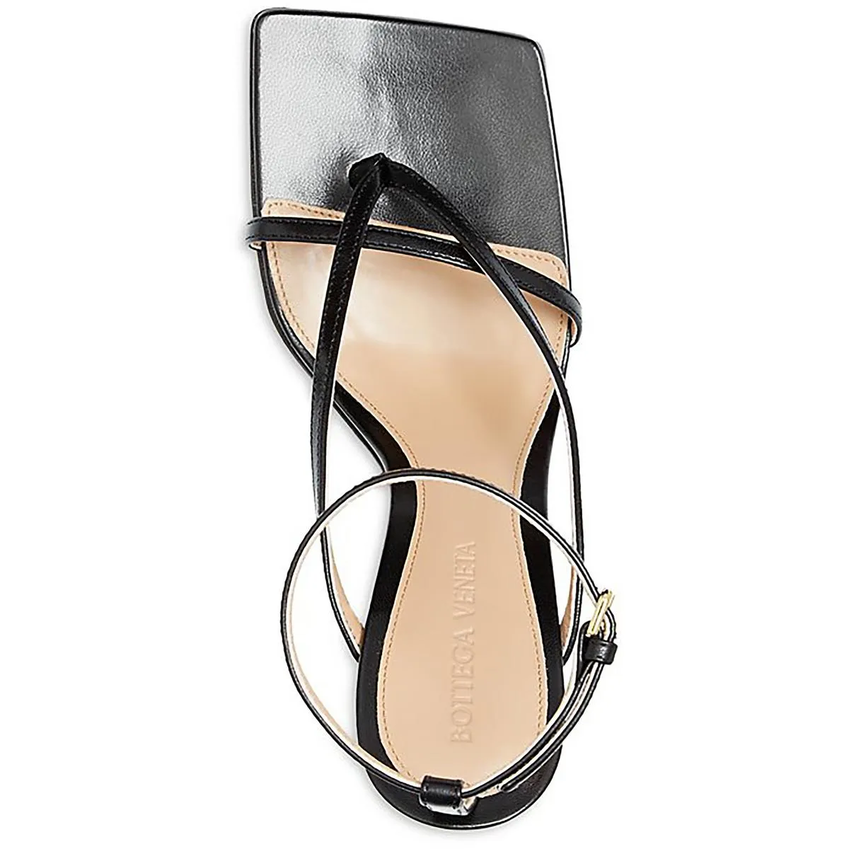Bottega Veneta Womens Lounge Nappa Leather Ankle Strap Slide Sandals