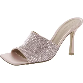 Bottega Veneta Womens Satin Rhinestone Heels