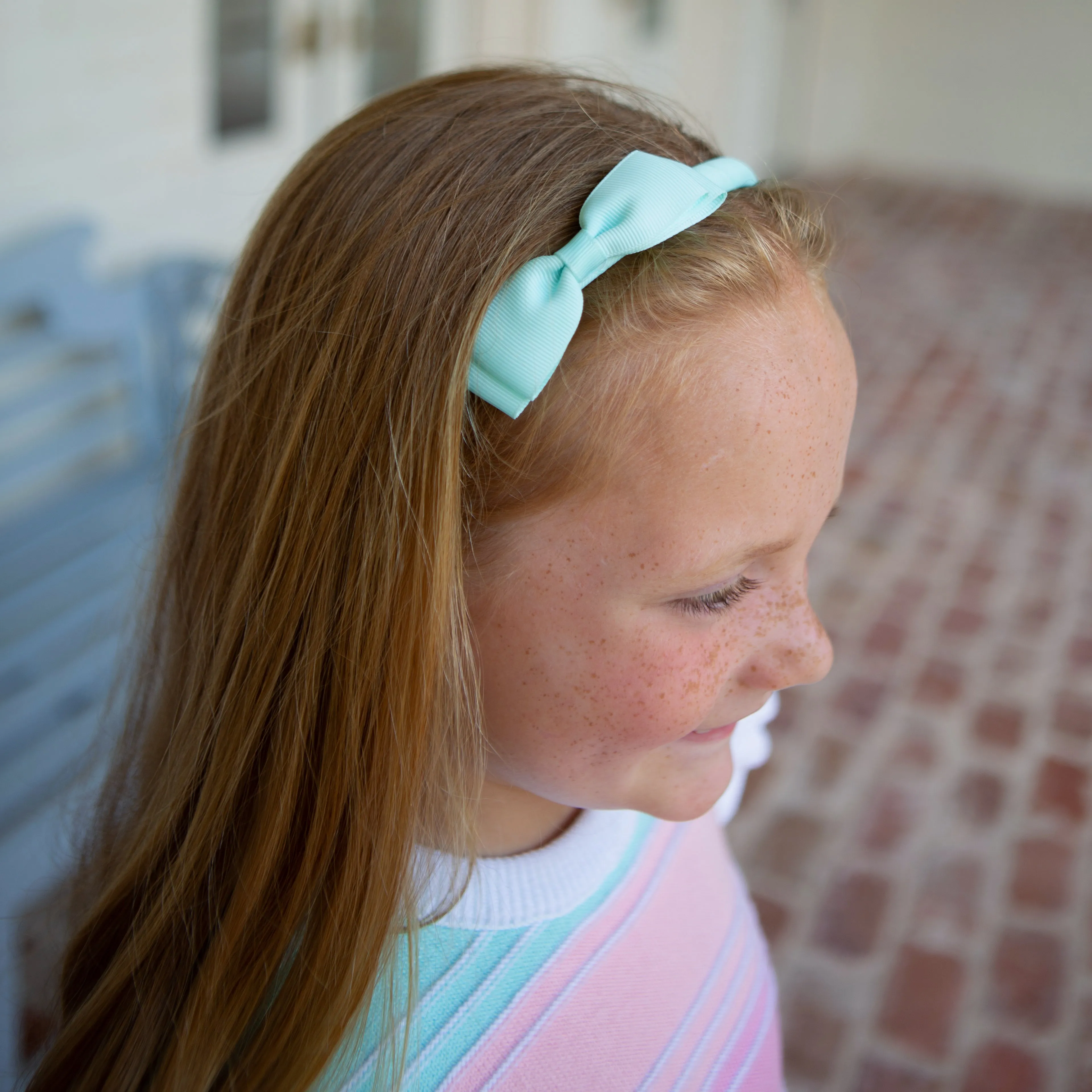 Bow Headband - Aqua