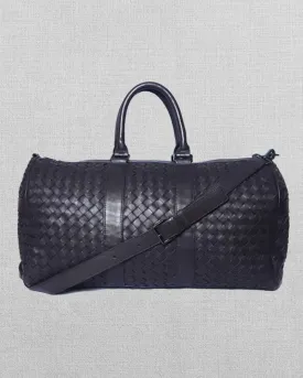 Braided Leather Duffle Bag