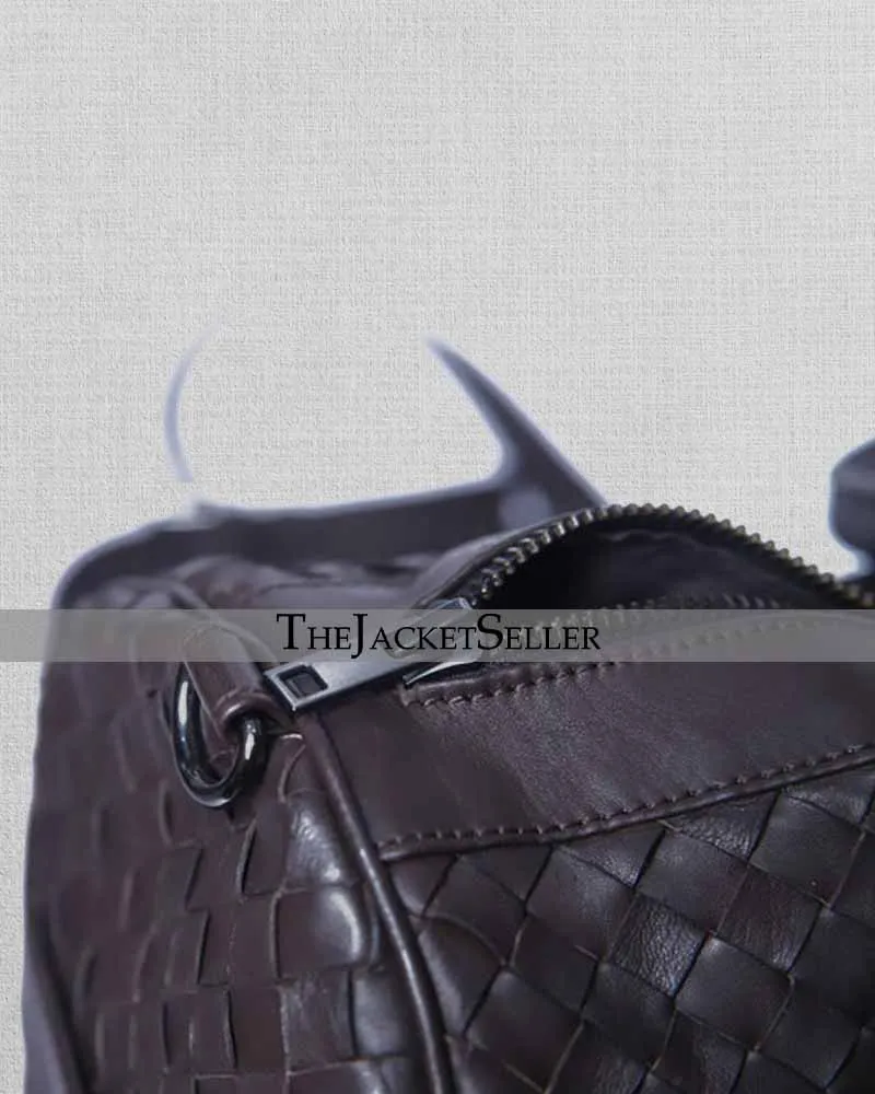 Braided Leather Duffle Bag