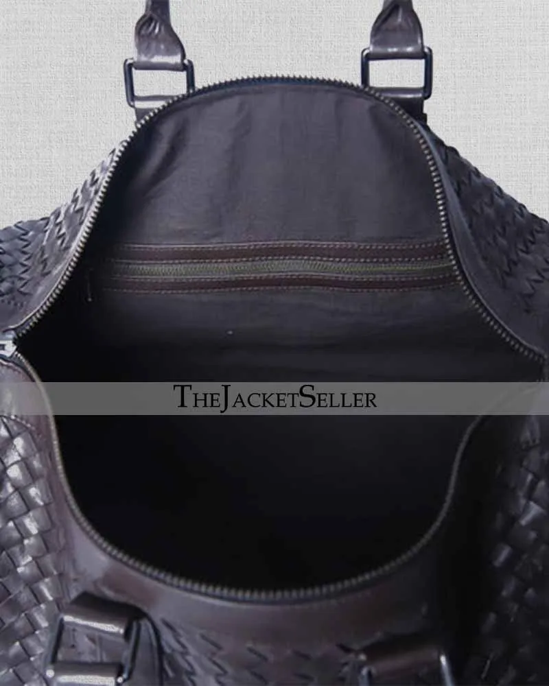 Braided Leather Duffle Bag