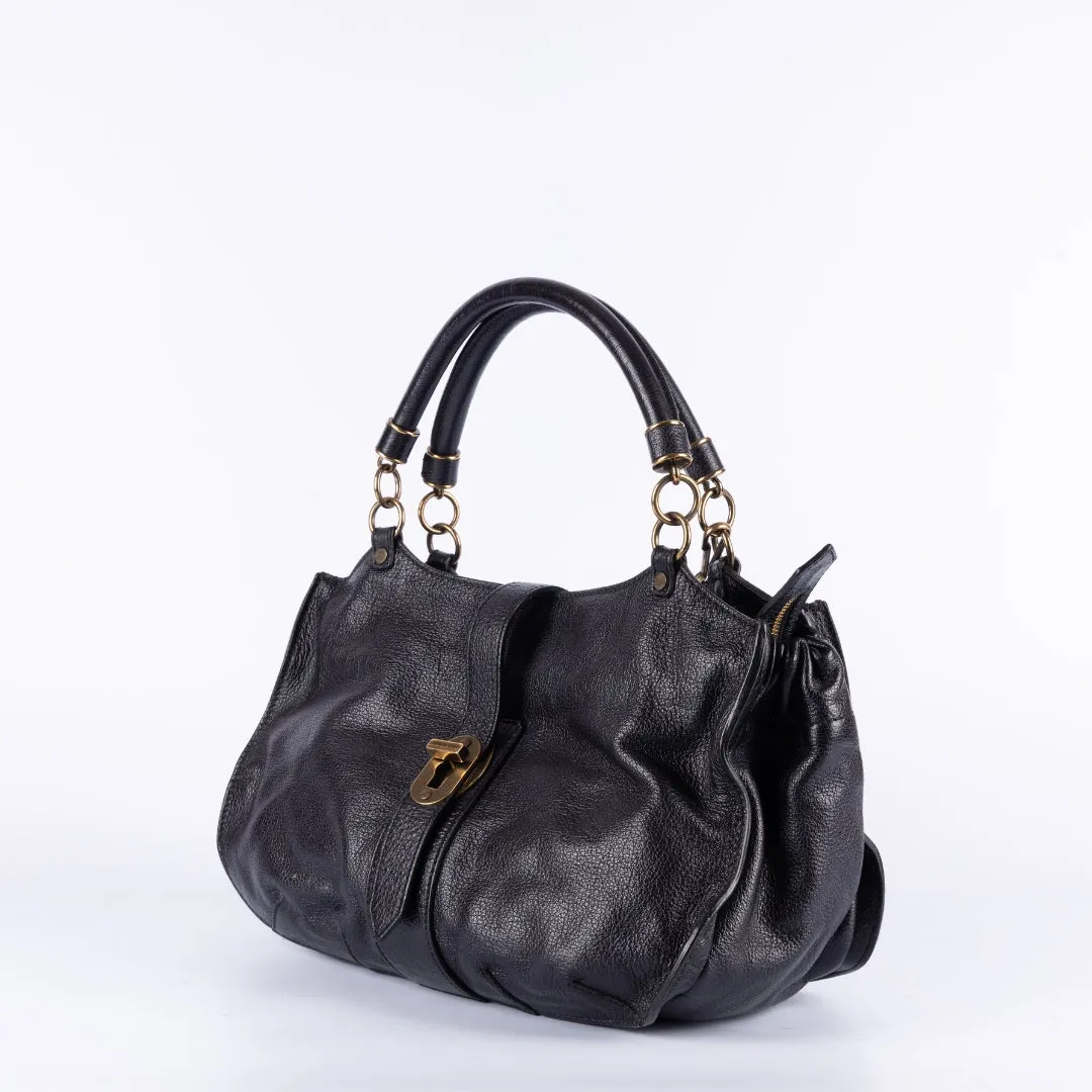 Burberry Bartow Black Leather Shoulder Bag
