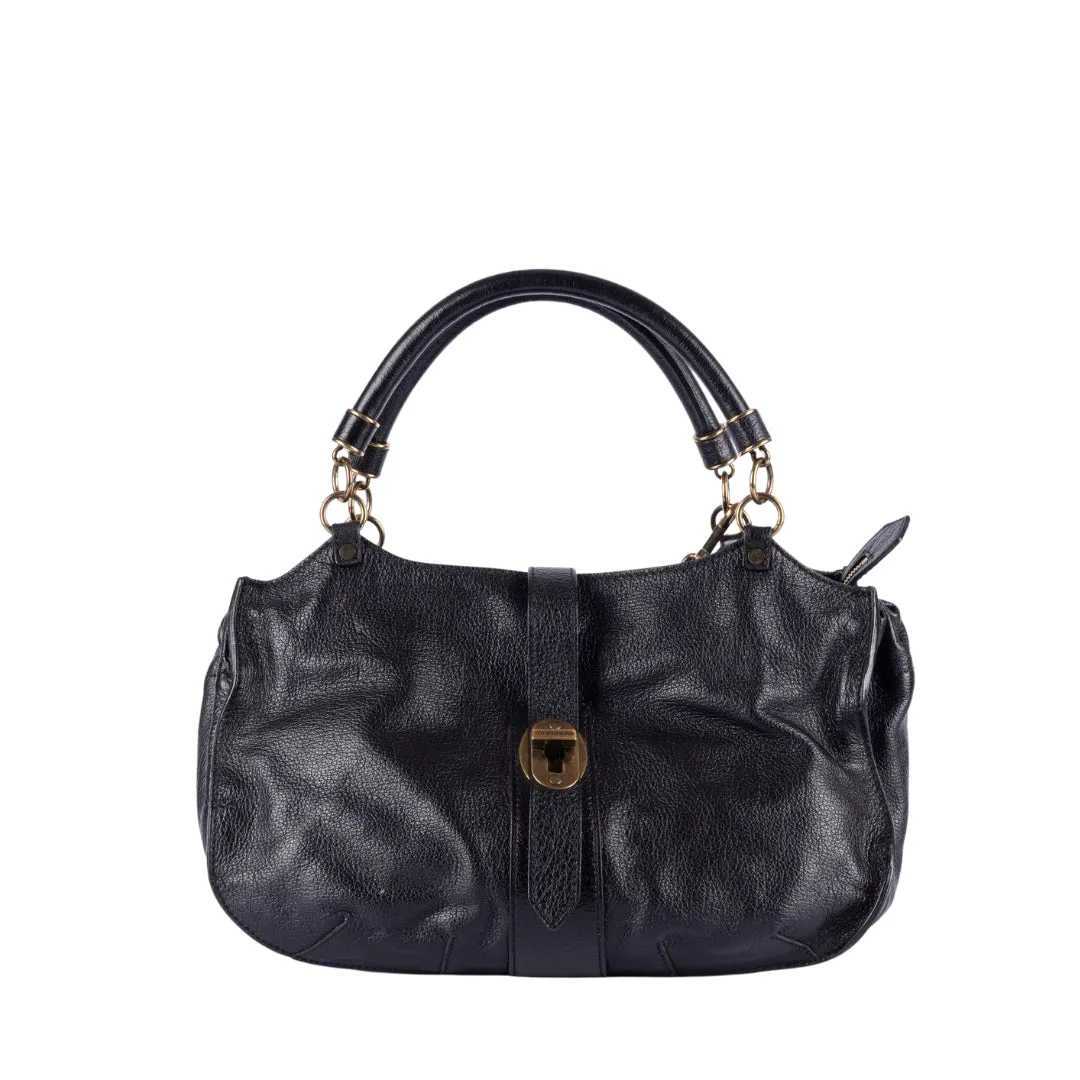 Burberry Bartow Black Leather Shoulder Bag