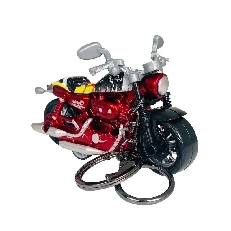 Cartoon Style Motorcycle Alloy Plastic Unisex Bag Pendant Keychain
